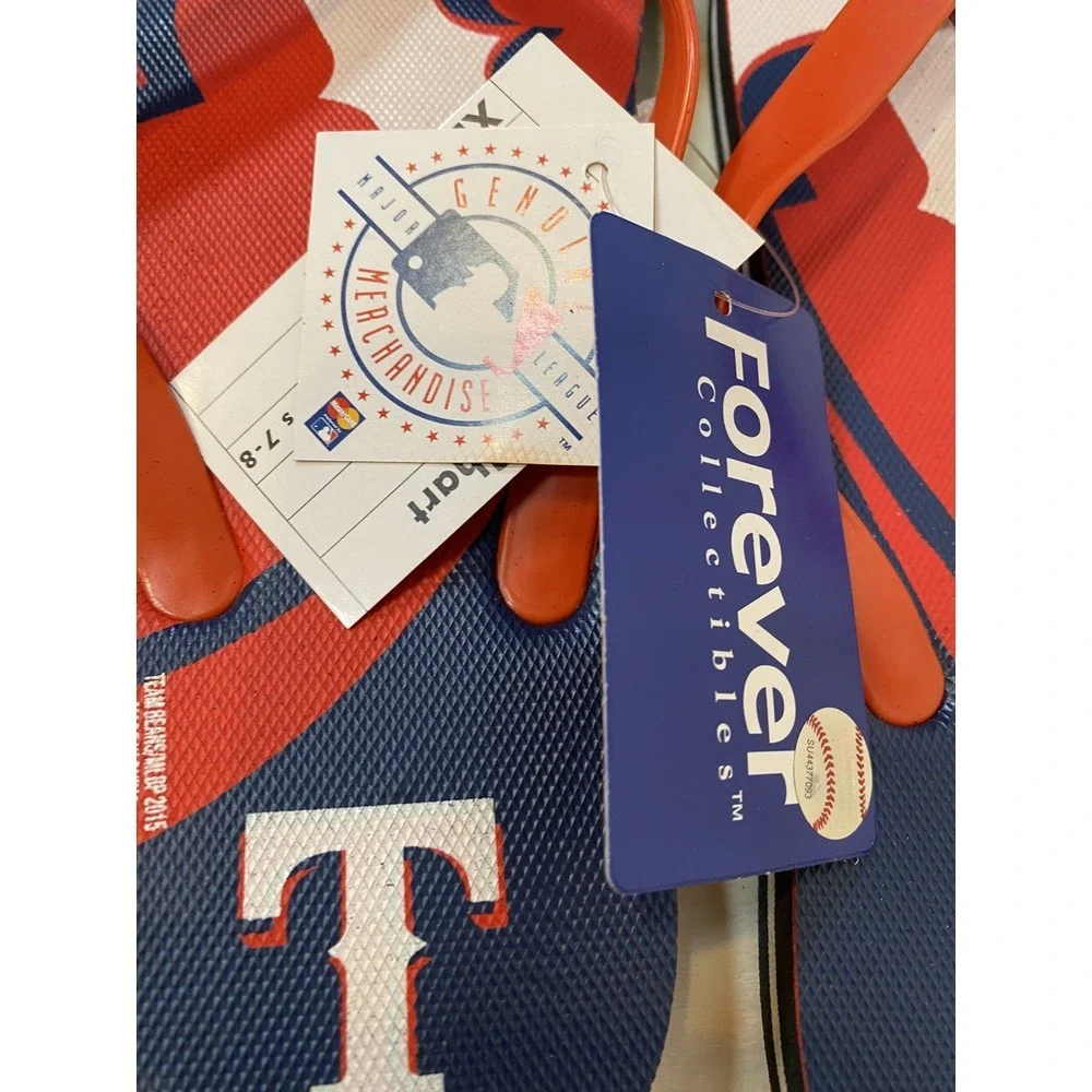 Texas Rangers MLB Baseball Flip‎ Flops Sandals New Medium Mens 7-8 Womens 9-10